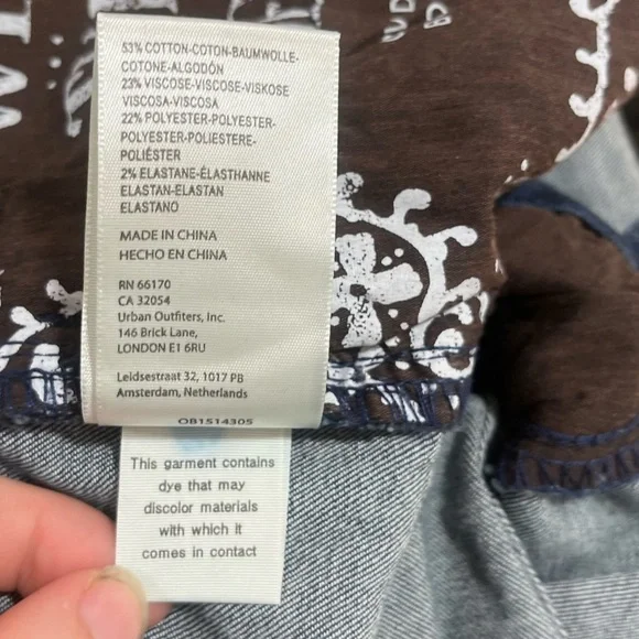 Free People CRVY 2nd Ave One Piece Denim Jumpsuit Backless Curvy Dark Wash 8 - Picture 11 of 12